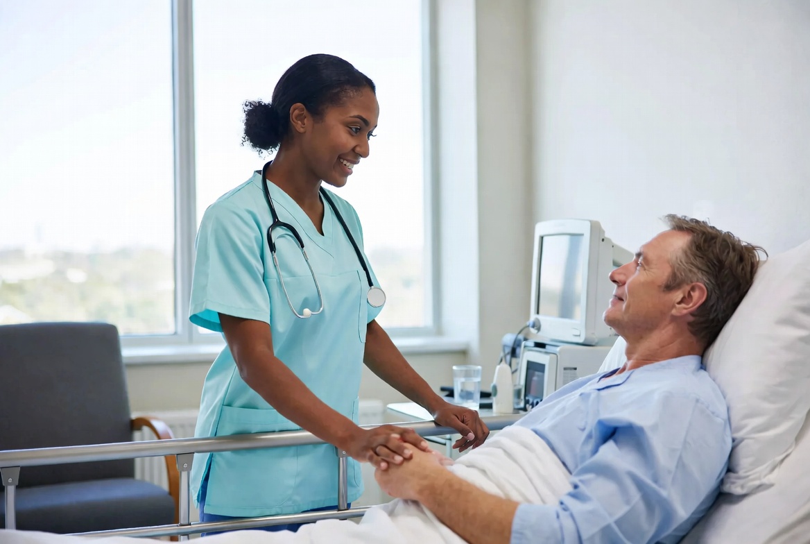 Patient care at a JCI-accredited hospital