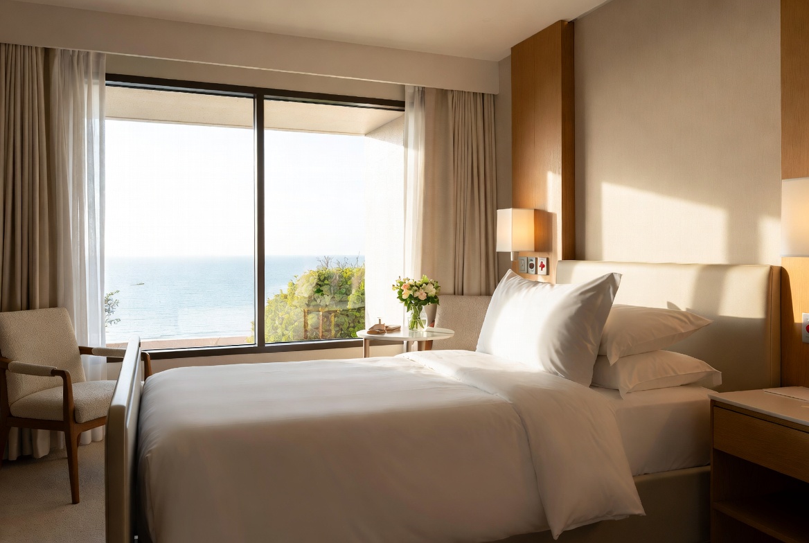 Comfortable recovery accommodation with sea view